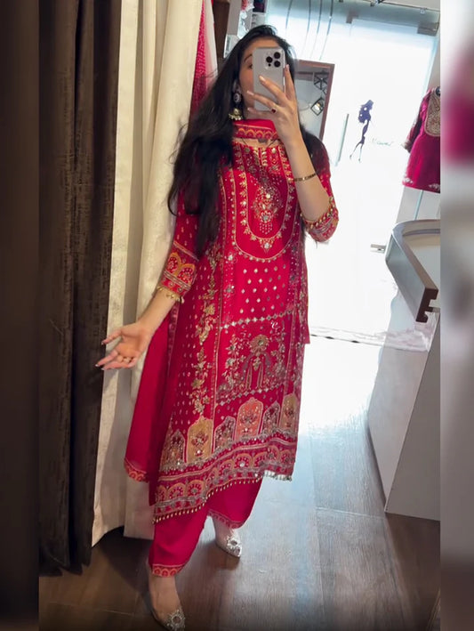 Kazari-Heavy Fancy Pair With Dupatta Set