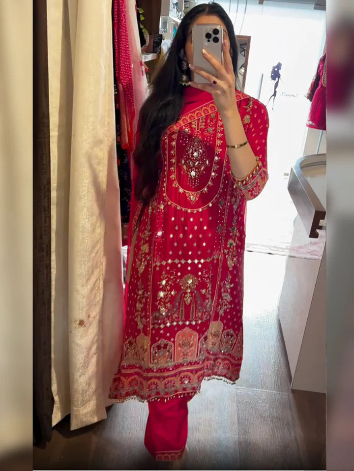 Kazari-Heavy Fancy Pair With Dupatta Set